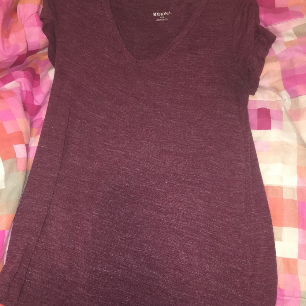 Maroon Merona Short Sleeve Shirt